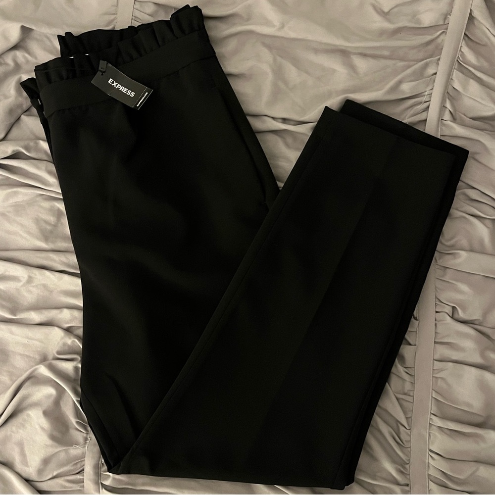 Express Women’s Black Ruffle Waist Trousers